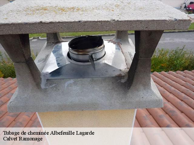 Tubage de cheminée  albefeuille-lagarde-82290 Calvet Ramonage