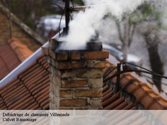 Débistrage de cheminée  villemade-82130 Calvet Ramonage